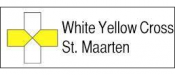 White Yellow Cross St. Maarten Logo